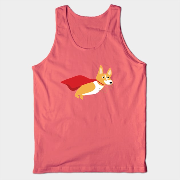 Corgi to the Rescue Tank Top by Loo McNulty Design